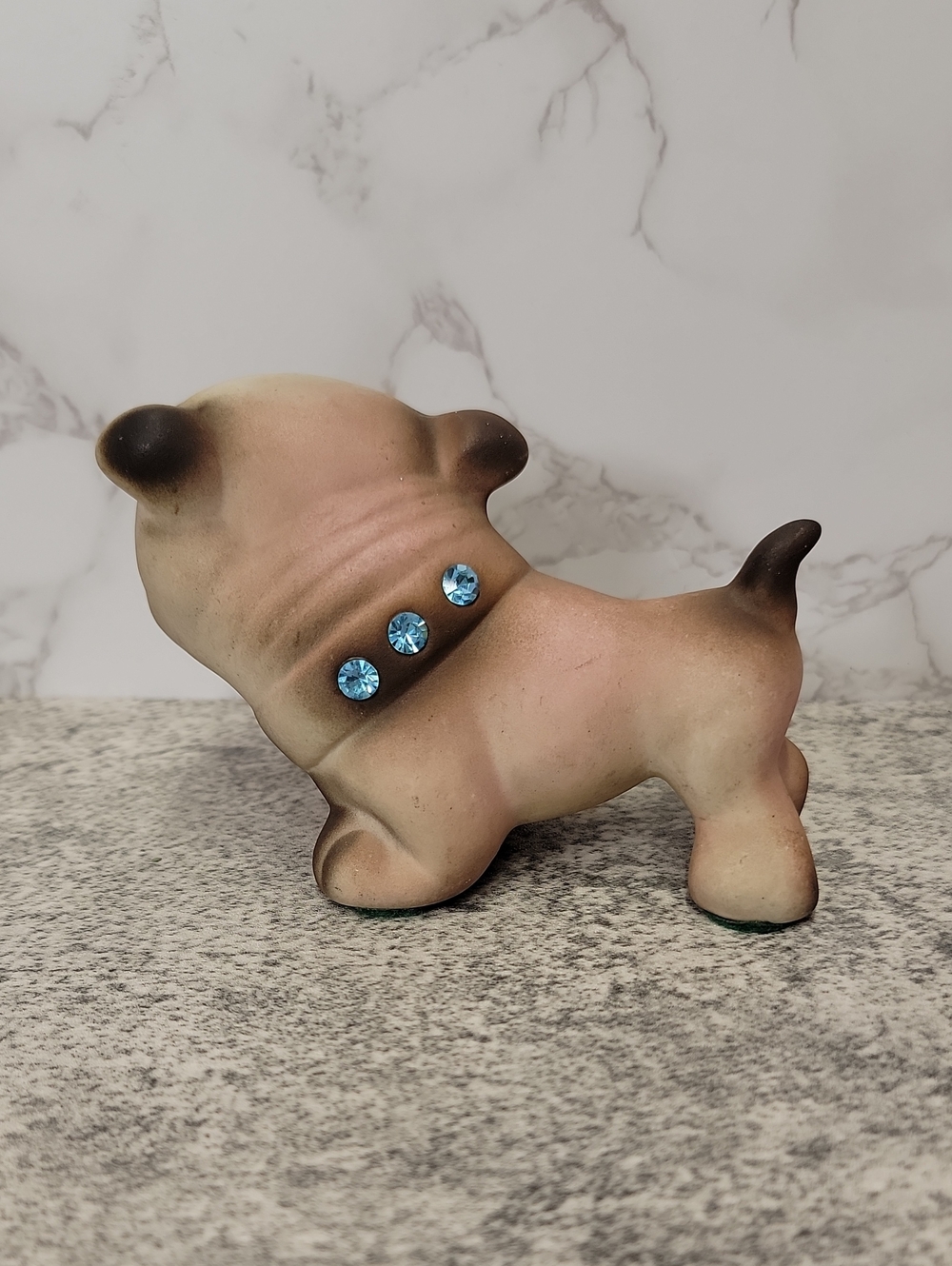 Rare Vintage Roselane Pottery sparkly eyes Bulldog - Picture 3 of 10